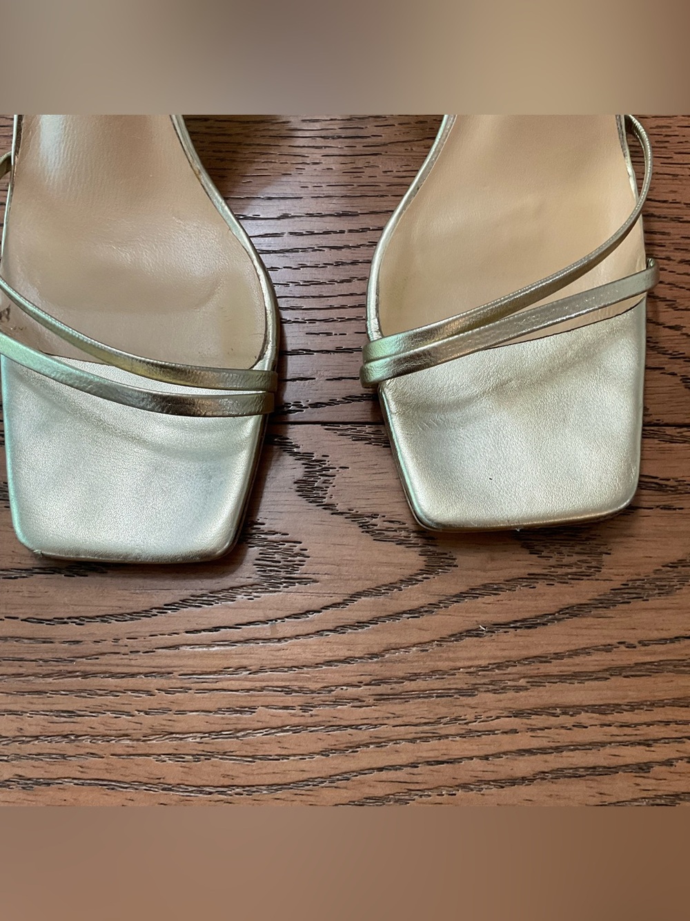 Tony Bianco -Corso Gold Nappa Metallic Strappy Ankle-Heel Sandal. Size 8 - Picture 5 of 11
